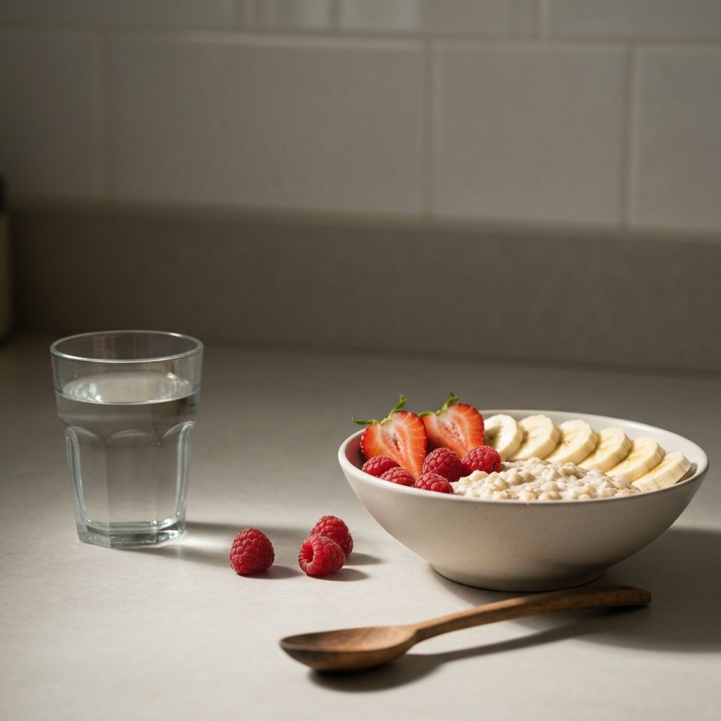 Morning breakfast setting