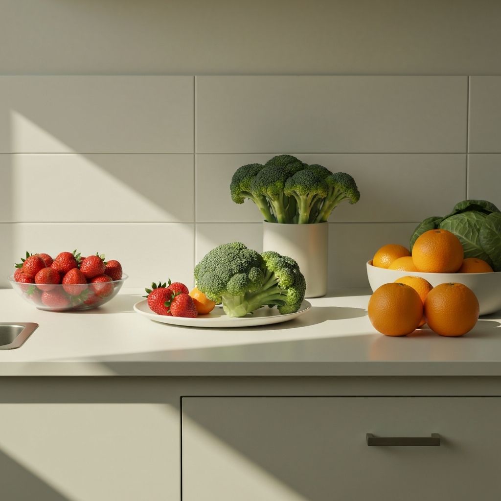 Fresh vegetables and fruits